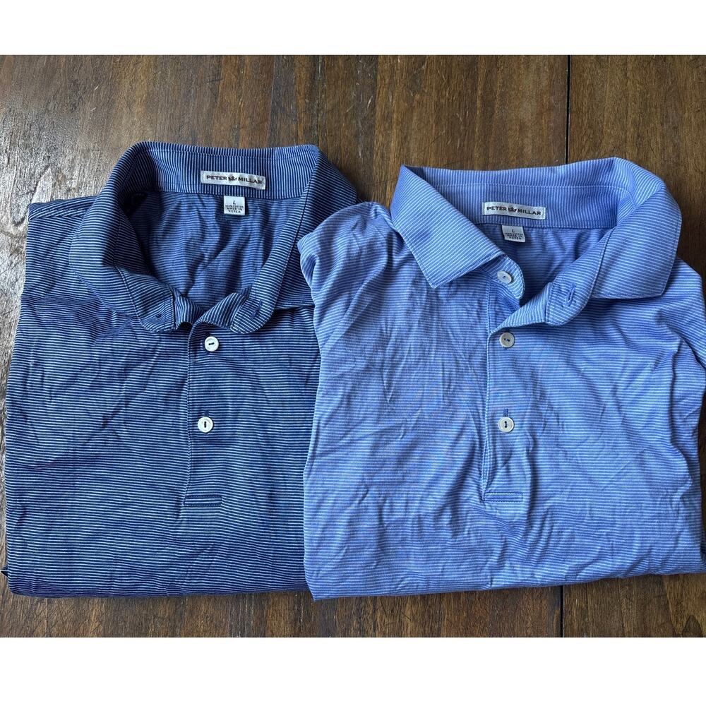 Peter Millar Two-Tone Blue Polo Pair - Navy & Light Blue